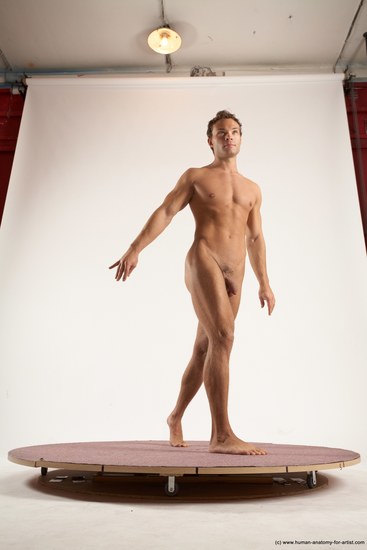 Nude Man White Standing poses - ALL Athletic Short Brown Standing poses - simple Multi angles poses Realistic