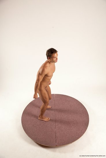 Nude Man White Standing poses - ALL Athletic Short Brown Standing poses - simple Multi angles poses Realistic