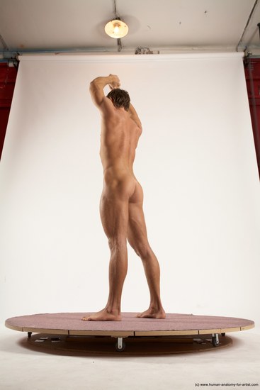 Nude Man White Standing poses - ALL Athletic Short Brown Standing poses - simple Multi angles poses Realistic