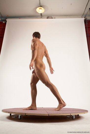 Nude Man White Standing poses - ALL Athletic Short Brown Standing poses - simple Multi angles poses Realistic