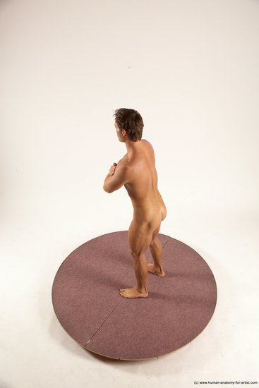 Nude Man White Standing poses - ALL Athletic Short Brown Standing poses - simple Multi angles poses Realistic