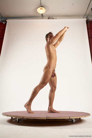 Nude Man White Standing poses - ALL Athletic Short Brown Standing poses - simple Multi angles poses Realistic