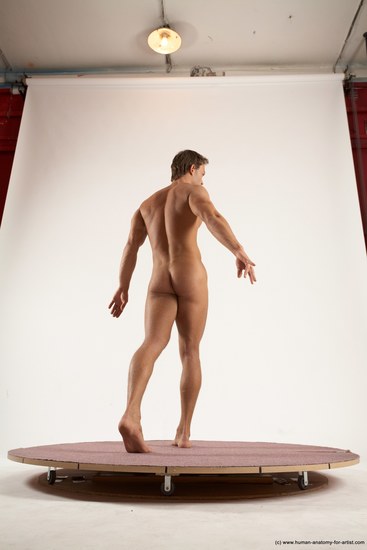 Nude Man White Standing poses - ALL Athletic Short Brown Standing poses - simple Multi angles poses Realistic