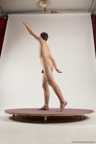 Nude Man White Standing poses - ALL Slim Short Brown Standing poses - simple Multi angles poses Realistic