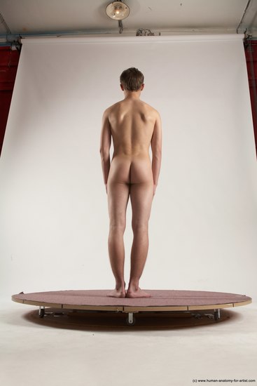 Nude Man White Standing poses - ALL Slim Short Brown Standing poses - simple Multi angles poses Realistic