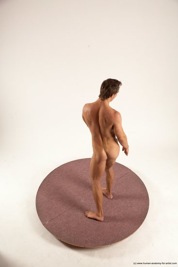 Nude Man White Standing poses - ALL Athletic Short Brown Standing poses - simple Multi angles poses Realistic