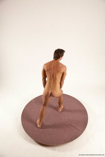 Nude Man White Standing poses - ALL Athletic Short Brown Standing poses - simple Multi angles poses Realistic