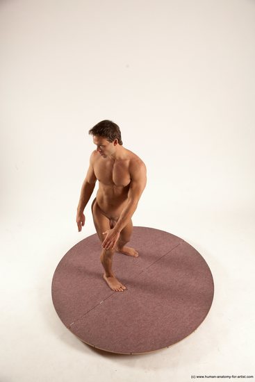 Nude Man White Standing poses - ALL Athletic Short Brown Standing poses - simple Multi angles poses Realistic