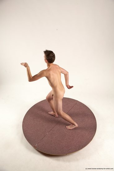 Nude Man White Standing poses - ALL Slim Short Brown Standing poses - simple Multi angles poses Realistic