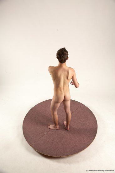 Nude Man White Standing poses - ALL Slim Short Brown Standing poses - simple Multi angles poses Realistic