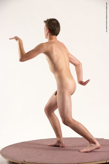 Nude Man White Standing poses - ALL Slim Short Brown Standing poses - simple Multi angles poses Realistic