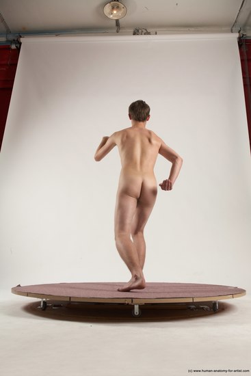 Nude Man White Standing poses - ALL Slim Short Brown Standing poses - simple Multi angles poses Realistic