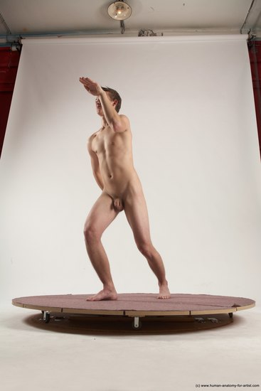 Nude Man White Standing poses - ALL Slim Short Brown Standing poses - simple Multi angles poses Realistic