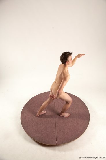 Nude Man White Standing poses - ALL Slim Short Brown Standing poses - simple Multi angles poses Realistic