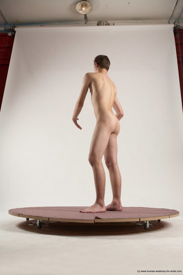 Nude Man White Standing poses - ALL Slim Short Brown Standing poses - simple Multi angles poses Realistic