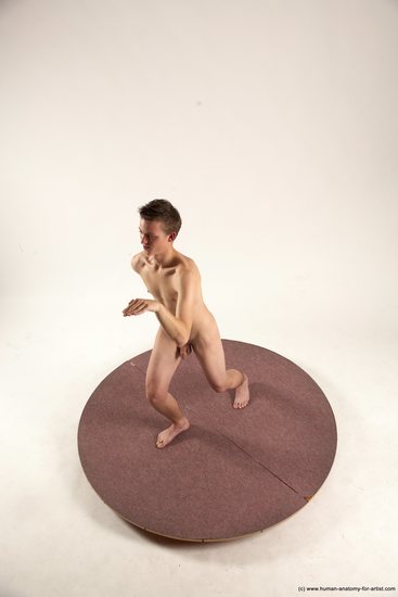 Nude Man White Standing poses - ALL Slim Short Brown Standing poses - simple Multi angles poses Realistic