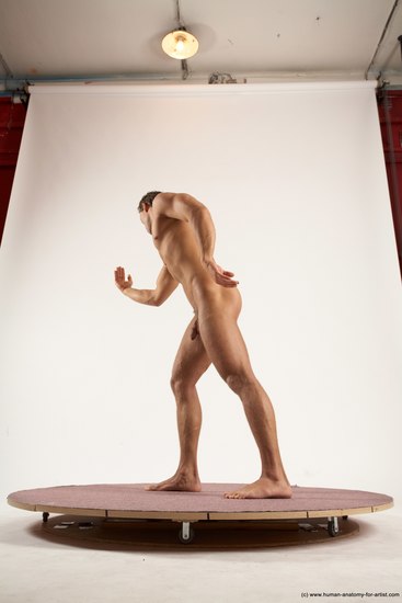 Nude Man White Standing poses - ALL Athletic Short Brown Standing poses - simple Multi angles poses Realistic