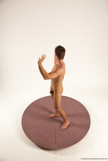 Nude Man White Standing poses - ALL Athletic Short Brown Standing poses - simple Multi angles poses Realistic