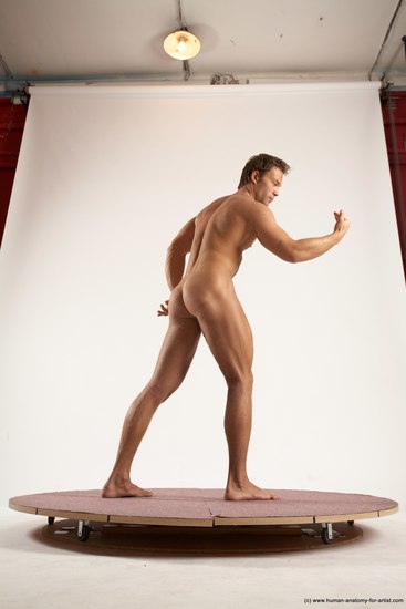 Nude Man White Standing poses - ALL Athletic Short Brown Standing poses - simple Multi angles poses Realistic