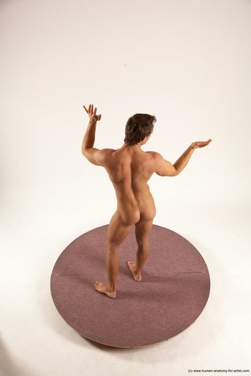 Nude Man White Standing poses - ALL Athletic Short Brown Standing poses - simple Multi angles poses Realistic