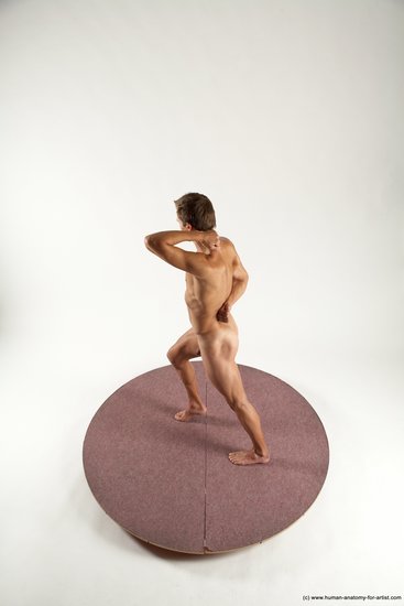 Nude Man White Standing poses - ALL Athletic Short Brown Standing poses - simple Multi angles poses Realistic