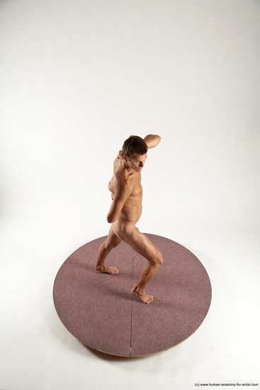 Nude Man White Standing poses - ALL Athletic Short Brown Standing poses - simple Multi angles poses Realistic