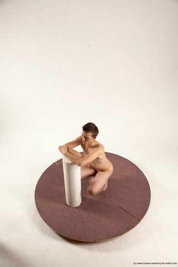 Nude Man White Standing poses - ALL Slim Short Brown Standing poses - simple Multi angles poses Realistic