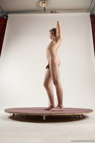 Nude Man White Standing poses - ALL Slim Short Brown Standing poses - simple Multi angles poses Realistic