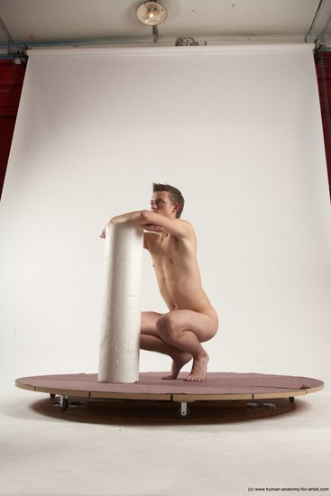 Nude Man White Standing poses - ALL Slim Short Brown Standing poses - simple Multi angles poses Realistic