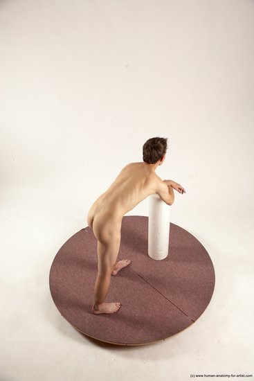 Nude Man White Standing poses - ALL Slim Short Brown Standing poses - simple Multi angles poses Realistic