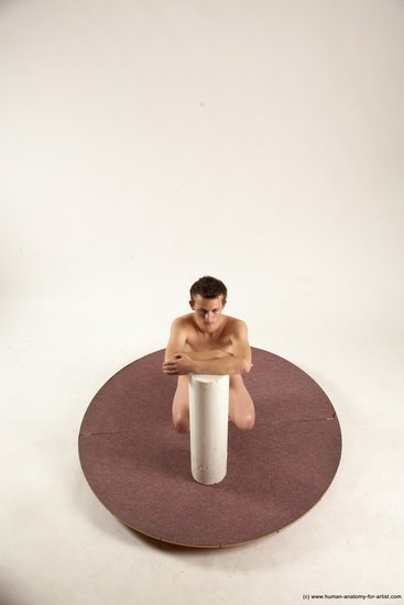 Nude Man White Standing poses - ALL Slim Short Brown Standing poses - simple Multi angles poses Realistic