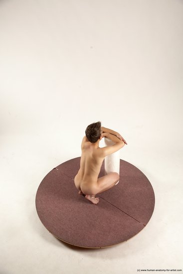 Nude Man White Standing poses - ALL Slim Short Brown Standing poses - simple Multi angles poses Realistic