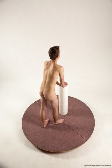 Nude Man White Standing poses - ALL Slim Short Brown Standing poses - simple Multi angles poses Realistic