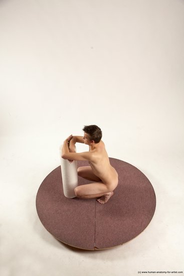 Nude Man White Standing poses - ALL Slim Short Brown Standing poses - simple Multi angles poses Realistic