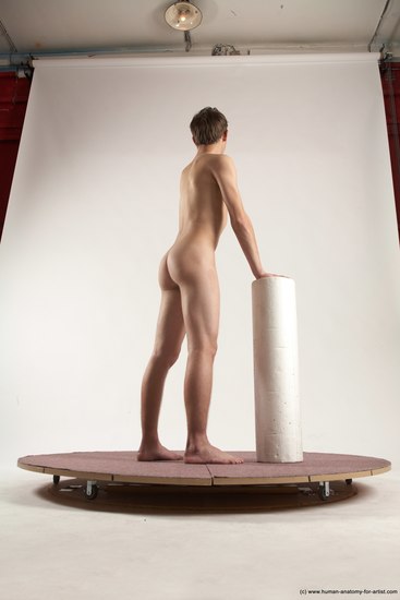 Nude Man White Standing poses - ALL Slim Short Brown Standing poses - simple Multi angles poses Realistic