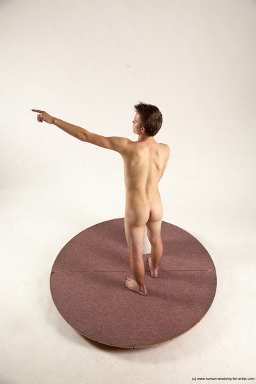 Nude Man White Standing poses - ALL Slim Short Brown Standing poses - simple Multi angles poses Realistic