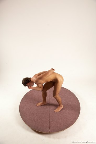 Nude Man White Standing poses - ALL Athletic Short Brown Standing poses - simple Multi angles poses Realistic