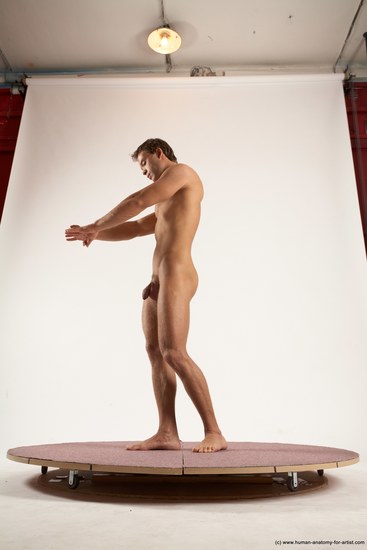 Nude Man White Standing poses - ALL Athletic Short Brown Standing poses - simple Multi angles poses Realistic