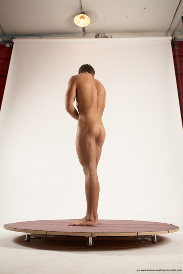 Nude Man White Standing poses - ALL Athletic Short Brown Standing poses - simple Multi angles poses Realistic