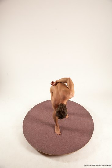 Nude Man White Standing poses - ALL Athletic Short Brown Standing poses - simple Multi angles poses Realistic