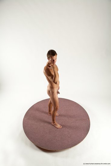 Nude Man White Standing poses - ALL Athletic Short Brown Standing poses - simple Multi angles poses Realistic