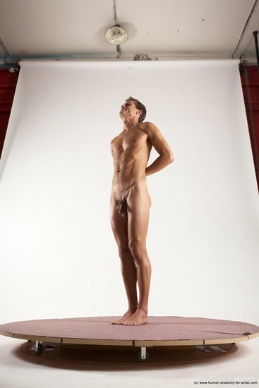 Nude Man White Standing poses - ALL Athletic Short Brown Standing poses - simple Multi angles poses Realistic