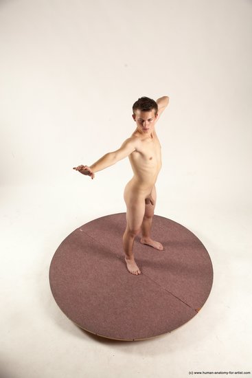 Nude Man White Standing poses - ALL Slim Short Brown Standing poses - simple Multi angles poses Realistic