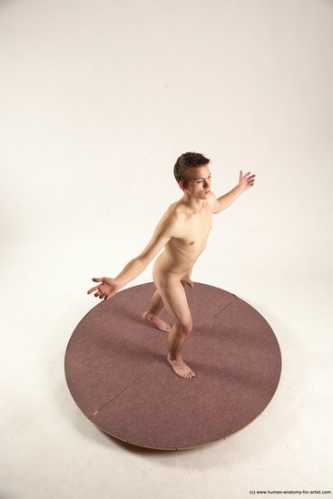 Nude Man White Standing poses - ALL Slim Short Brown Standing poses - simple Multi angles poses Realistic