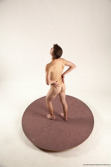 Nude Man White Standing poses - ALL Slim Short Brown Standing poses - simple Multi angles poses Realistic