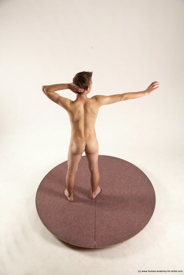 Nude Man White Standing poses - ALL Slim Short Brown Standing poses - simple Multi angles poses Realistic