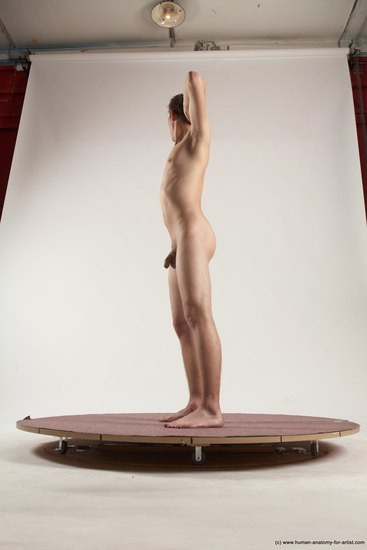 Nude Man White Standing poses - ALL Slim Short Brown Standing poses - simple Multi angles poses Realistic