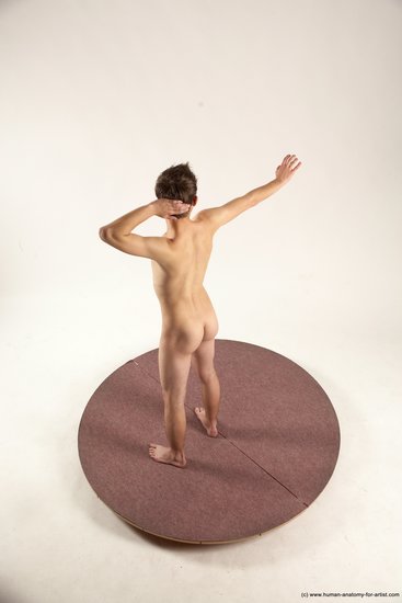 Nude Man White Standing poses - ALL Slim Short Brown Standing poses - simple Multi angles poses Realistic