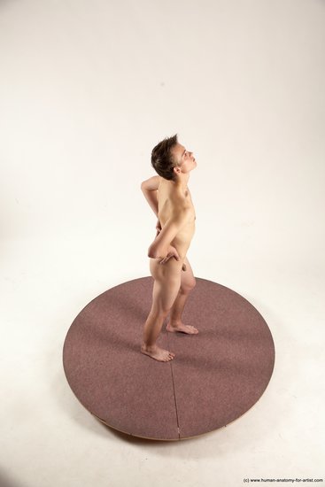 Nude Man White Standing poses - ALL Slim Short Brown Standing poses - simple Multi angles poses Realistic