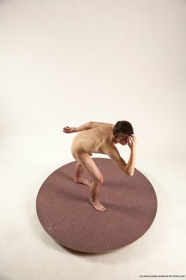 Nude Man White Standing poses - ALL Slim Short Brown Standing poses - simple Multi angles poses Realistic